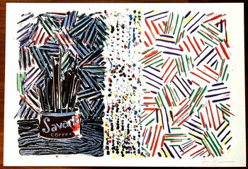 Jasper Johns Lithograph Coa Signed Op Numbered By Hand -180 Ex