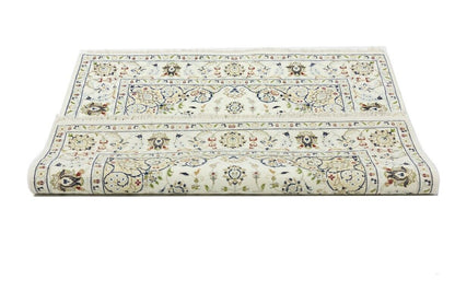 Indo-Nain Oriental Square Rug Vintage Floral