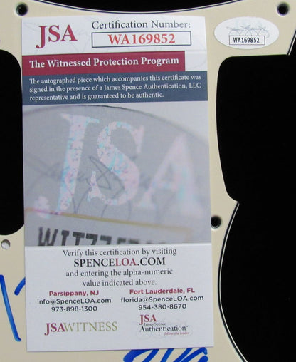 Def Leppard Joe Elliott/Phil Collen Signed/Autographed Guitar Pick Guard Jsa 577