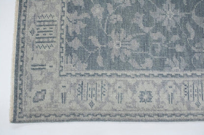 5X8 Ft Hand-Knotted Wool Area Rug Muted