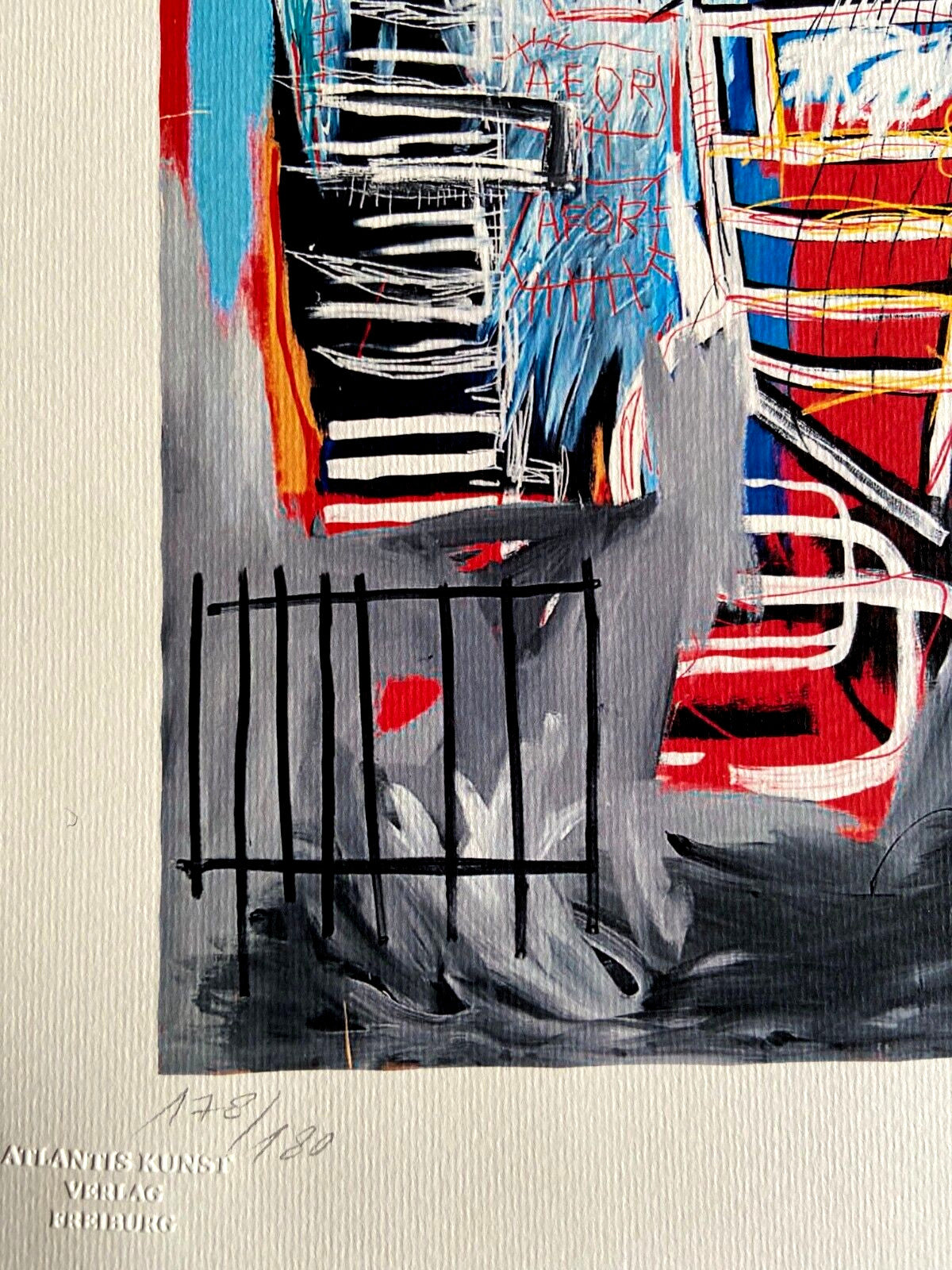 Jean-Michel Basquiat Lithograph Coa Signed Numbered By Hand 180