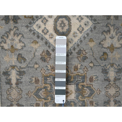 2'7"X8' Medium Gray Karjihooz Design Pure Wool Hand Knotted Runner Rug