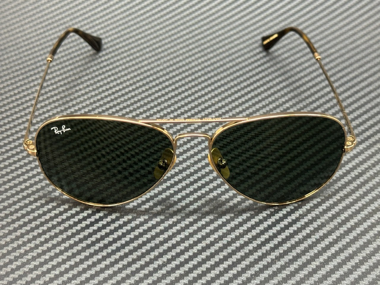 RAY BAN RB8089 926531 Arista Gold Green Titanium Unisex 58 mm Sunglasses