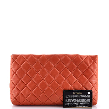 Chanel Square Timeless Clutch Quilted Lambskin