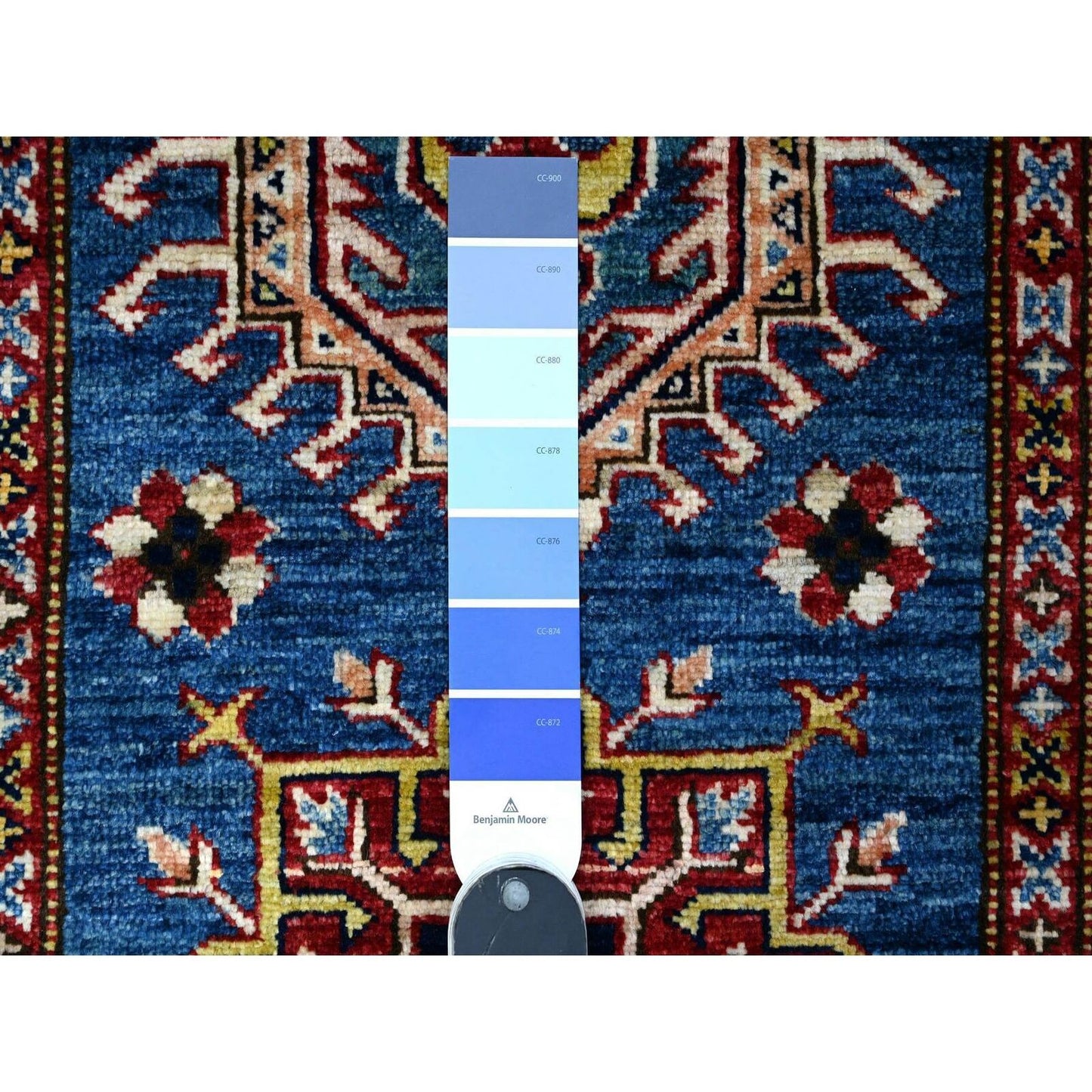 2'8"X8' Battleship Gray Hand Knotted Super Kazak Wool Xl Runner Rug