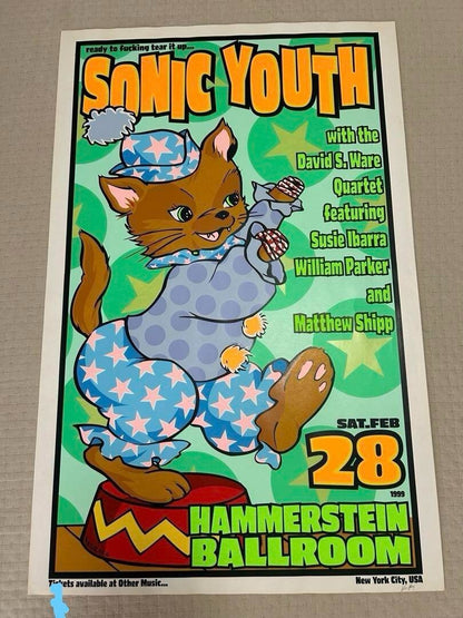 Sonic Youth Silkscreen Poster by Frank Kozik Signed Original 1999
