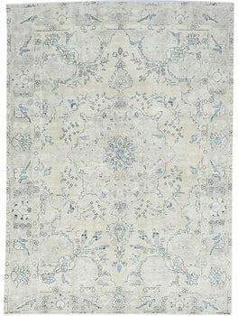 Hand-Knotted Antique Oriental Rug Muted Color