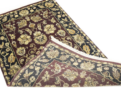 Handmade Agra Jaipur Rug Floral Thick Pile