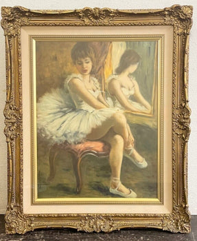 Helmut Breuninger Original Oil Painting On Canvas Signed Framed - Ballerina