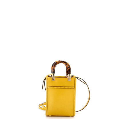 Fendi Sunshine Shopper Tote Leather Mini