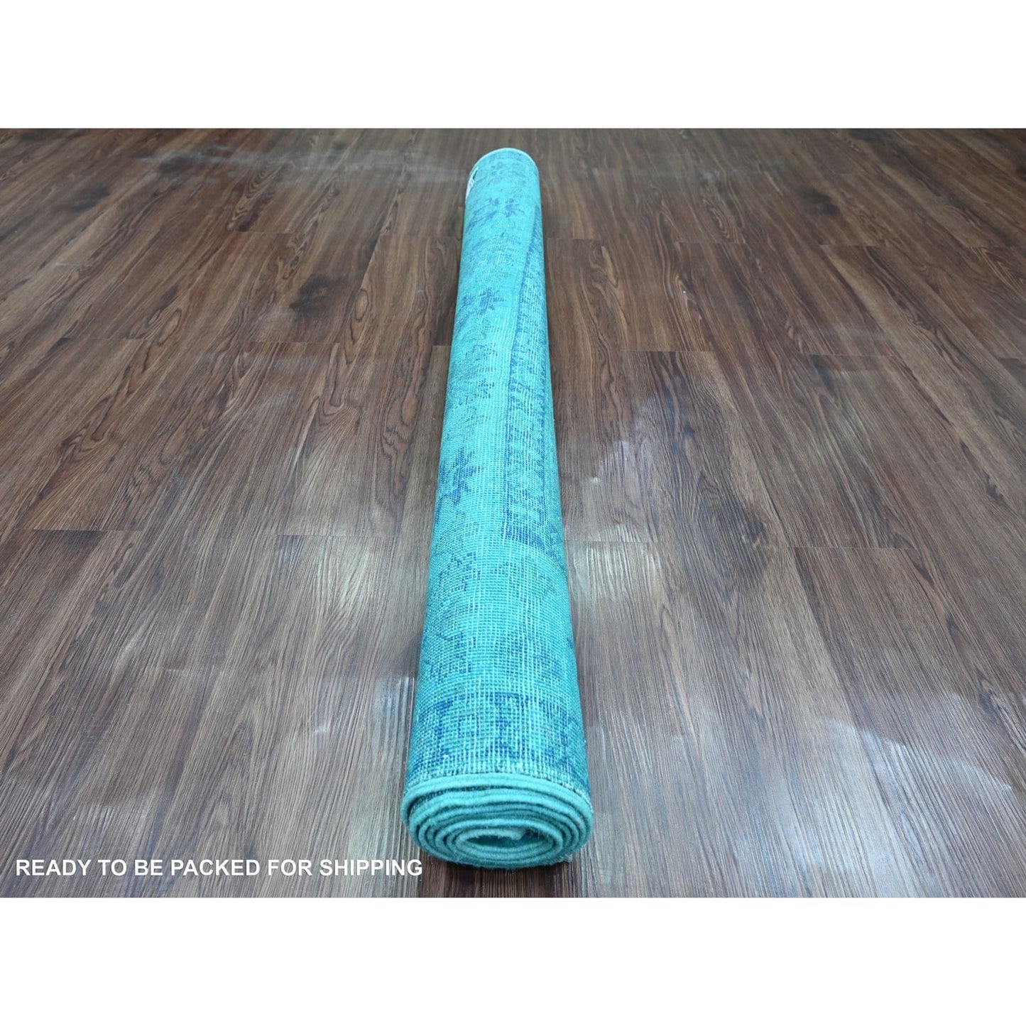 4'8"X6'6" Blue Overdyed Kazak Tribal Design 100% Wool Hand Knotted Rug