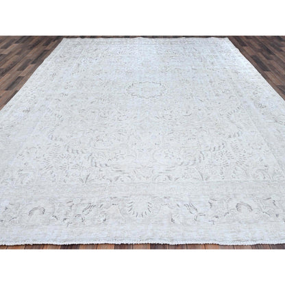 9'4"X12'1" Ivory Zoroastrian Hand Knotted Oriental Rug