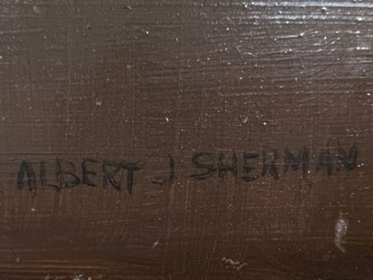 Albert John Sherman (Australian) Original Flower Painting Oil On Board Signed