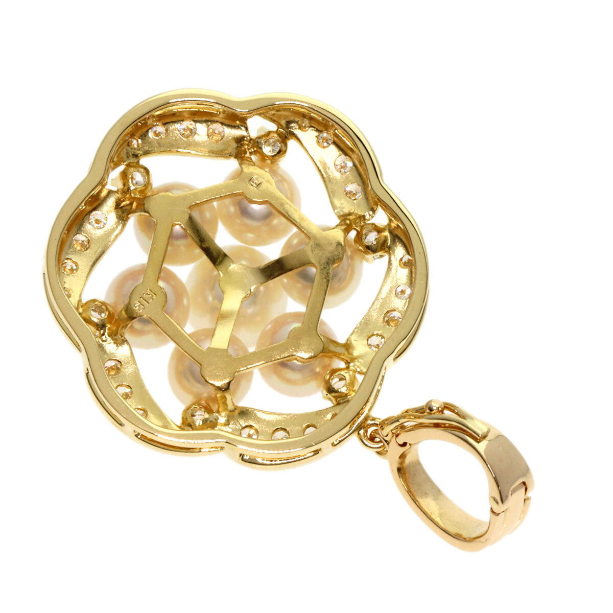 Mikimoto   Pendant Top Pearl Pearl  Diamond K18