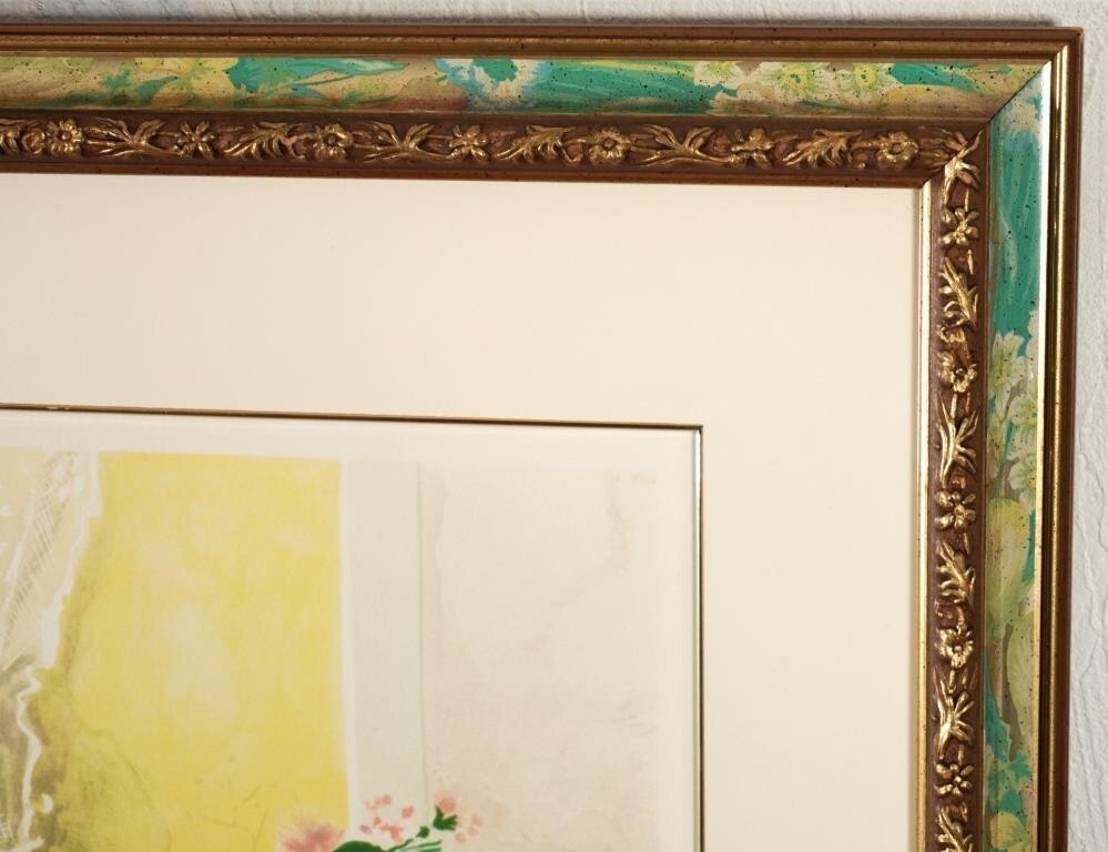 Joyeux - 'Bouquet' Limited Edition Lithograph, Signed, Framed, Authentic