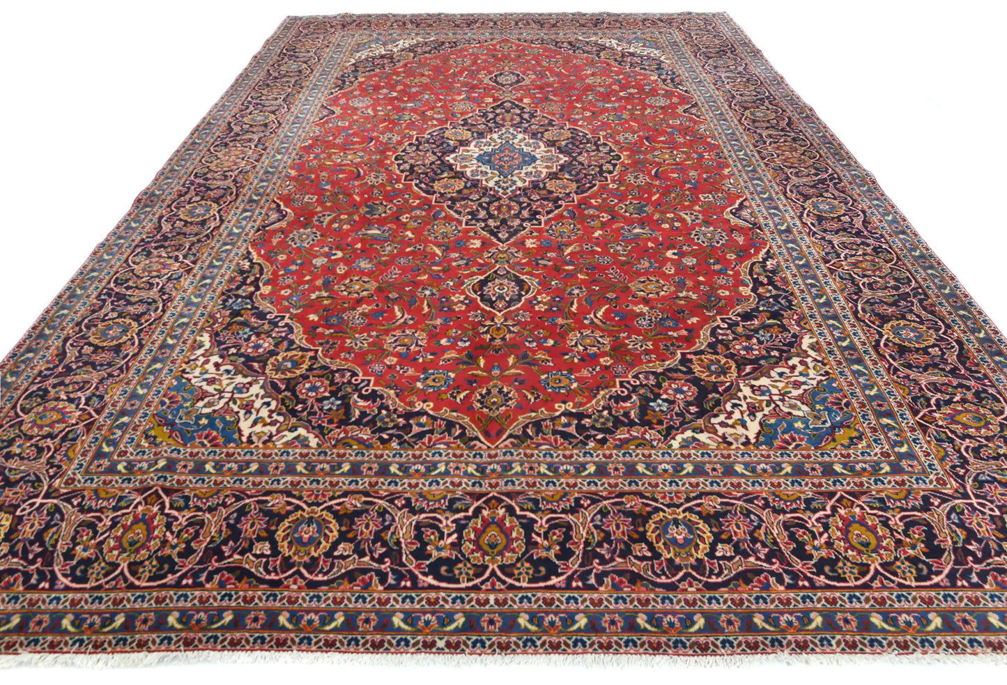 Vintage Wool Oriental Rug Floral Traditional