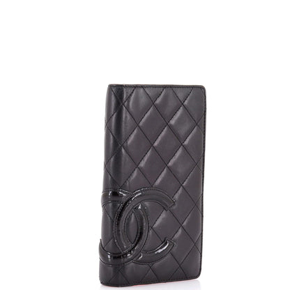 Chanel Cambon Bifold Wallet Quilted Lambskin Long
