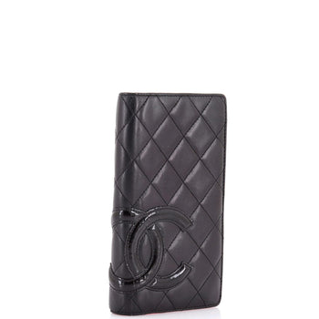 Chanel Cambon Bifold Wallet Quilted Lambskin Long