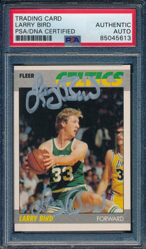 Larry Bird Hof Celtics Autographed 1988-89 Fleer