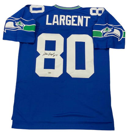 Steve Largent "Hof 95" Autographed Seattle Seahawks Authentic Jersey (Fanatics)