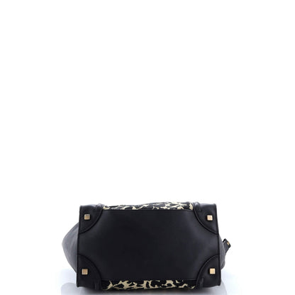 Celine Luggage Bag Printed Canvas And Leather Mini