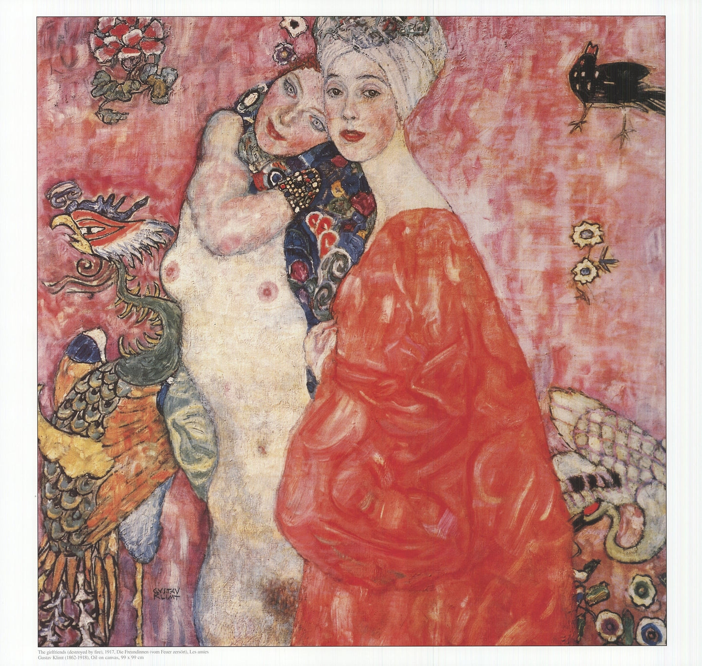 Gustav Klimt The Girlfriends " Offset Lithograph