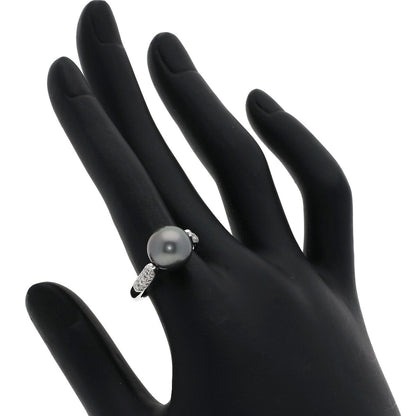 Akoya Pearl Pearl Diamond Ring K18 White Gold