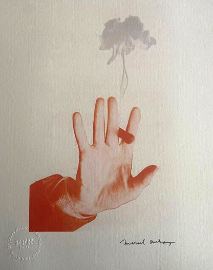 Marcel Duchamp Lithograph Stamped Signed Op Numbered A Hand Crayon