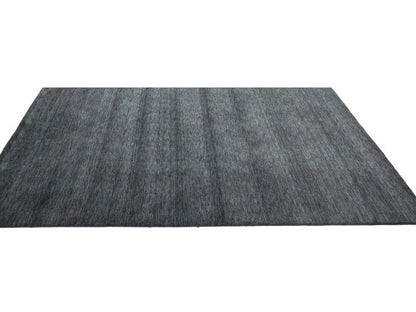Solid Charcoal Hand-Loomed 6X9 Gabbeh Wool Rug