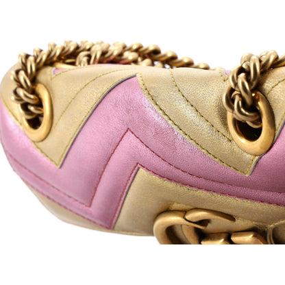 Gucci Gg Marmont Flap Bag Matelasse Leather Small