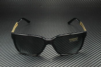 Versace Ve4307 Gb1 87 Black Grey Lens Men'S Square Sunglasses 58Mm