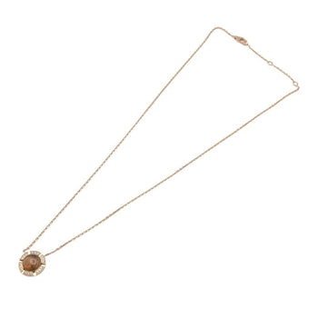 Chaumet Class One Smoky Quartz Diamond Necklace K18 Pink Gold
