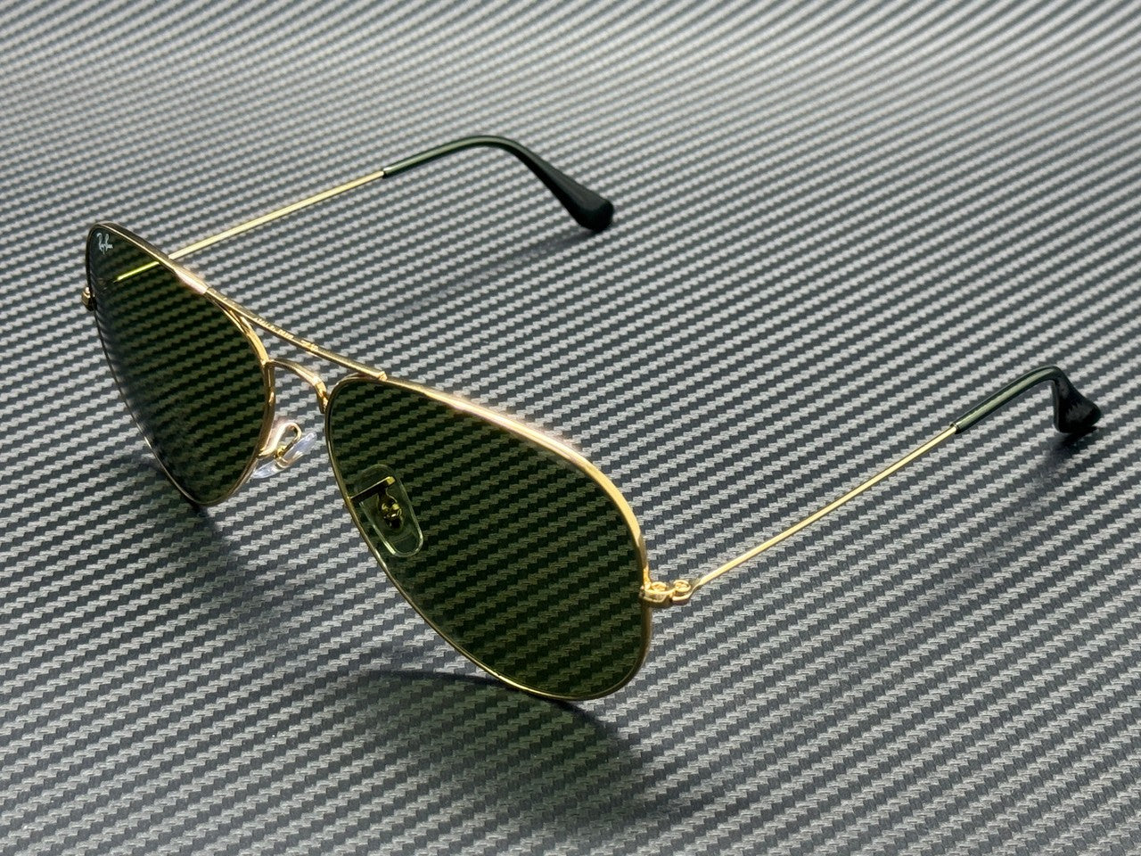 RAY BAN RB3025 001 4E Arista Gold Green 58 mm Unisex Sunglasses