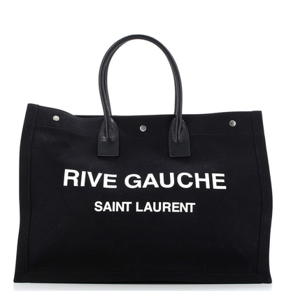 Saint Laurent Rive Gauche Shopper Tote Camo Canvas Large