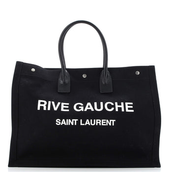 Saint Laurent Rive Gauche Shopper Tote Camo Canvas Large