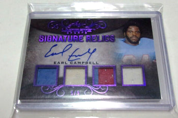 Earl Campbell 2019 Leaf Ultimate Game Used Quad