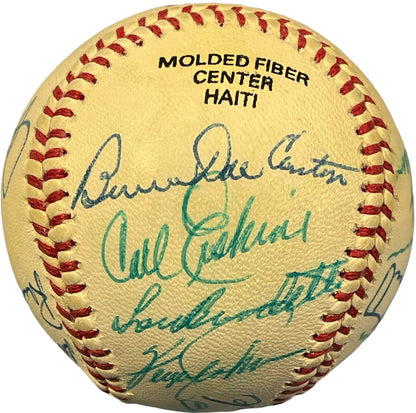 Mlb Legends Autographed Official Braves Logo Baseball (Jsa)