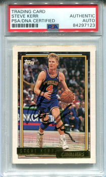 Steve Kerr Autographed 1992 Topps Card (Psa)