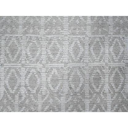 9'9"X15'4" Ivory Moroccan Weave Leaf Design Oversized Oriental Rug