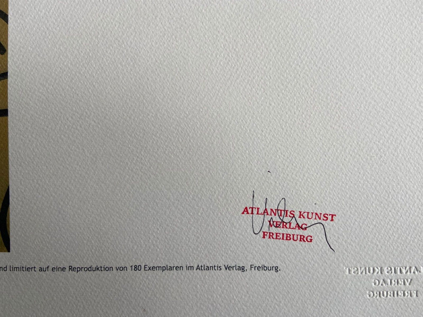 Keith Haring Lithograph From A Painting C.O.A. Signed In Pen Numbered In Pencil