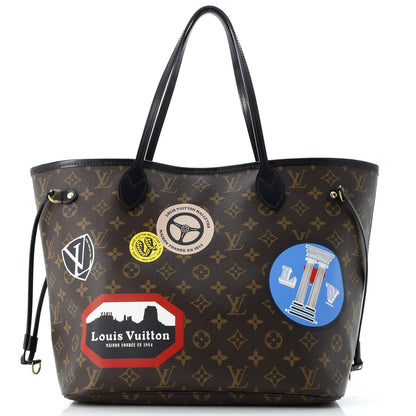 Louis Vuitton Neverfull Nm Tote Limited Edition World Tour Monogram Canvas Mm