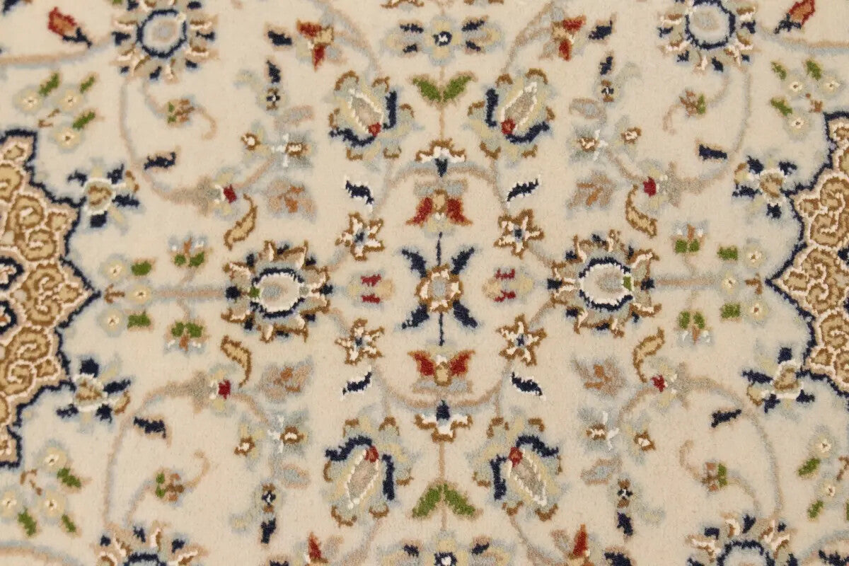 Extra Fine Floral Indo-Nain Runner Rug Oversized
