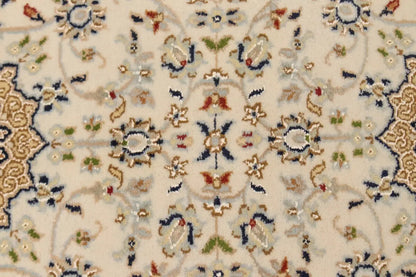 Extra Fine Floral Indo-Nain Runner Rug Oversized