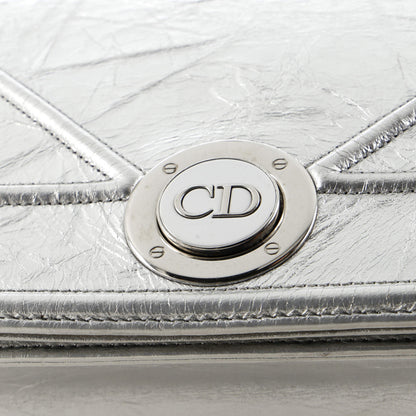 Christian Dior Diorama Clasp Flap Bag Crinkled Lambskin Small