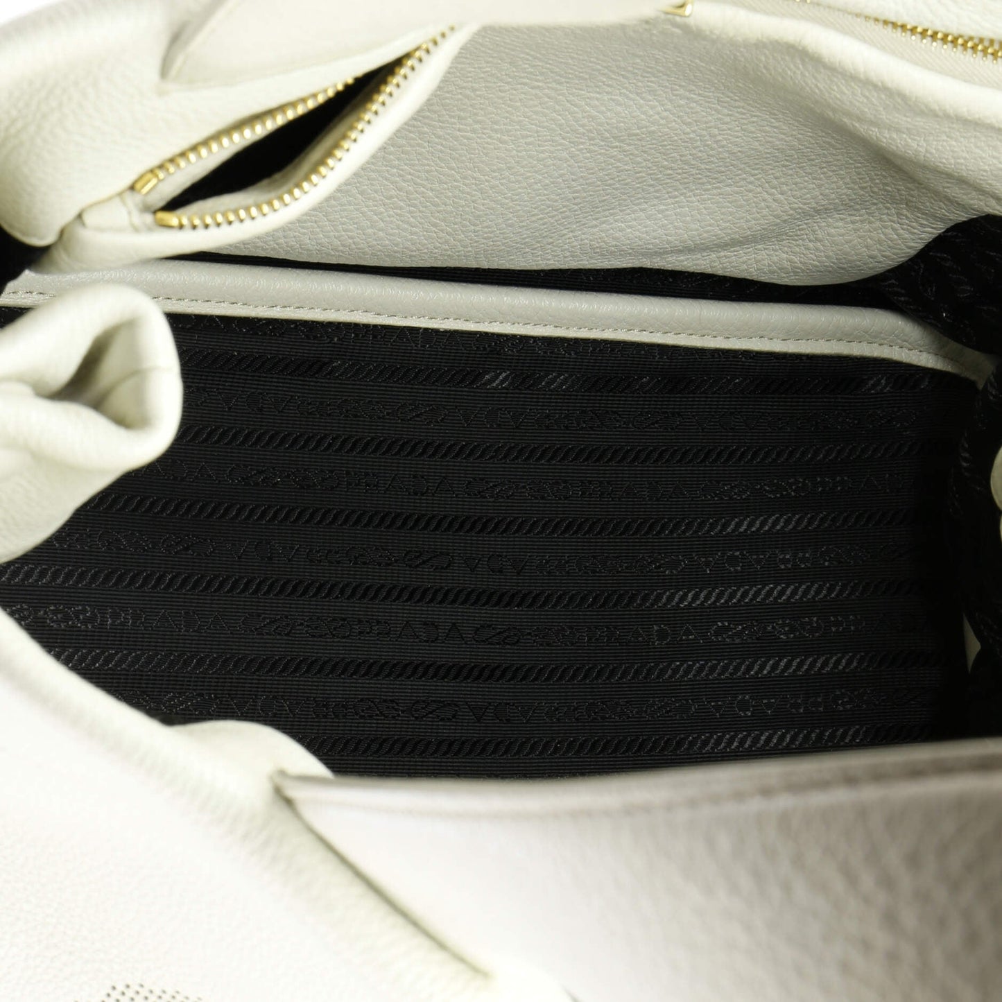 Prada Logo Tote Perforated Leather Medium