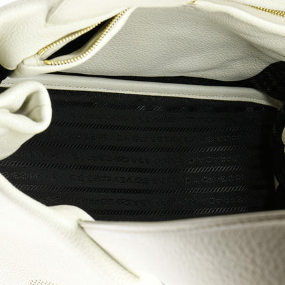 Prada Logo Tote Perforated Leather Medium