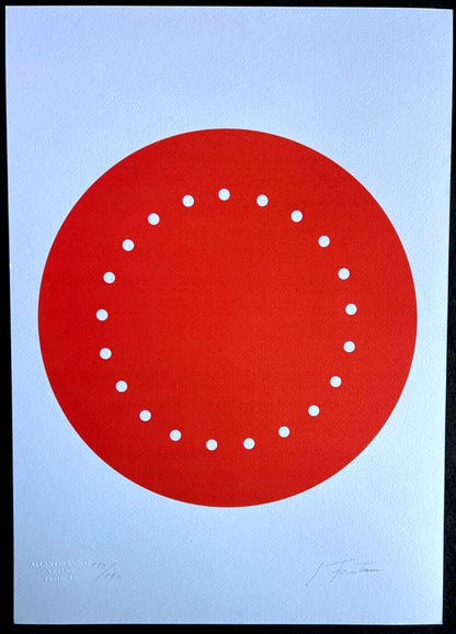 Lucio Fontana Lithograph Coa Signed In Pen 180 Ex