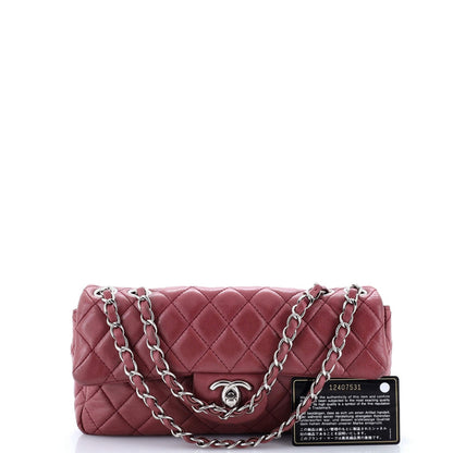 Chanel Classic Single Flap Bag Quilted Lambskin East West