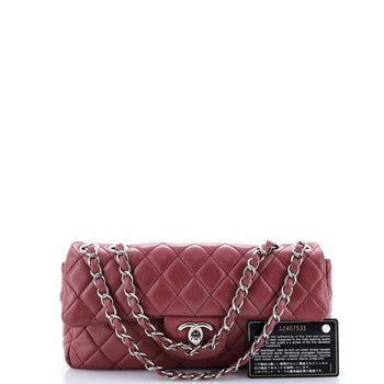 Chanel Classic Single Flap Bag Quilted Lambskin East West