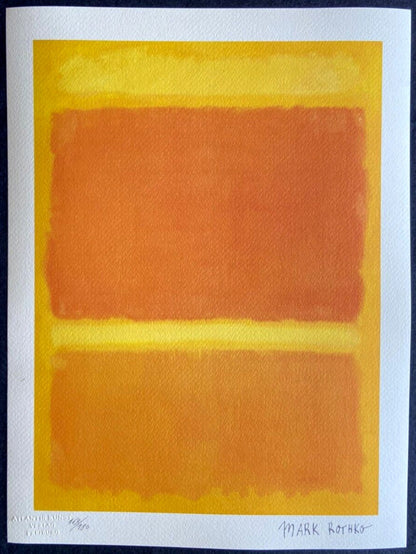 Mark Rothko Lithograph Signed Coa Numbered In Pencil 180 Copies